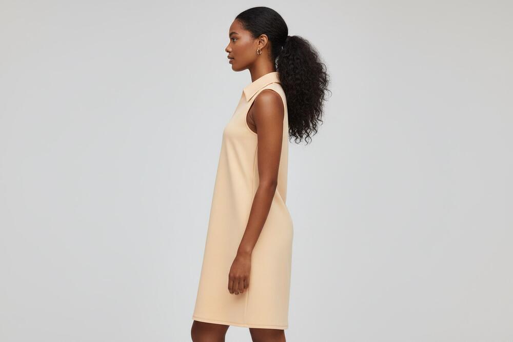 NEW DEAR SCARLETT easy breezy sleeveless a-line dress in apricot ice - Picture 2 of 2